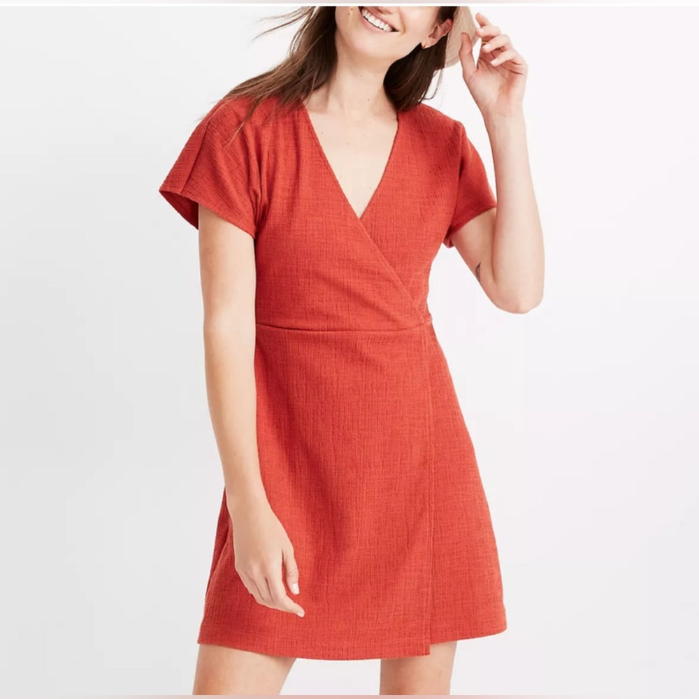 Madewell Terracotta midi dress size M
